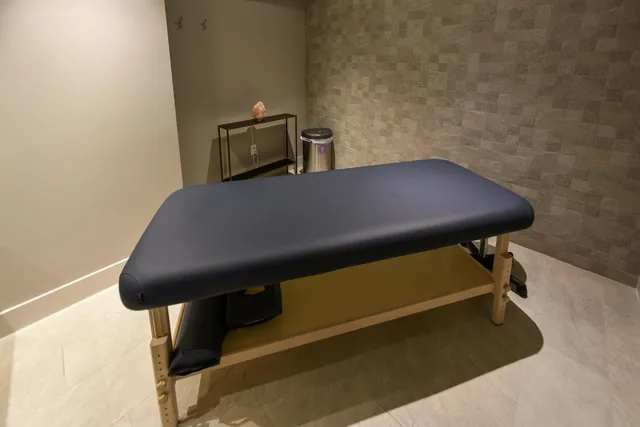 a view of balcony with furniture