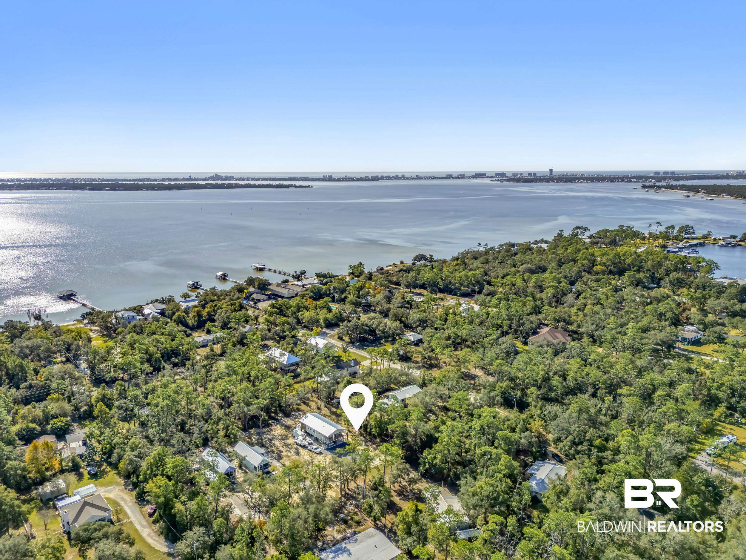 Pine Street Elberta, AL 36530 - Photo 12 of 13 Aerial view of property's location featuring a nearby body of water