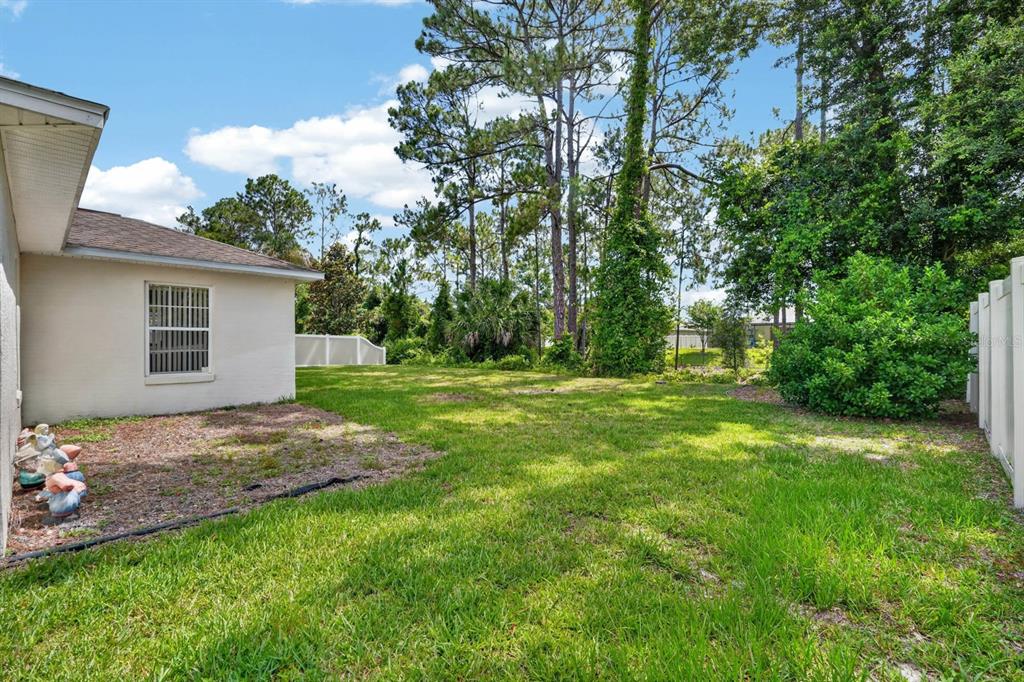 80 Roxboro Drive Palm Coast, FL 32164 - Photo 27 of 39 a view of a backyard with plants and large trees