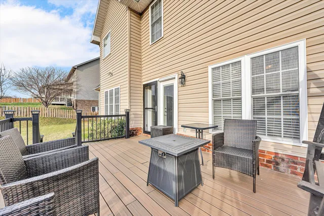 an aerial view of a house with swimming pool
