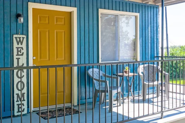 a view of front door