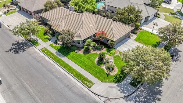 a view of a house with a yard and plant