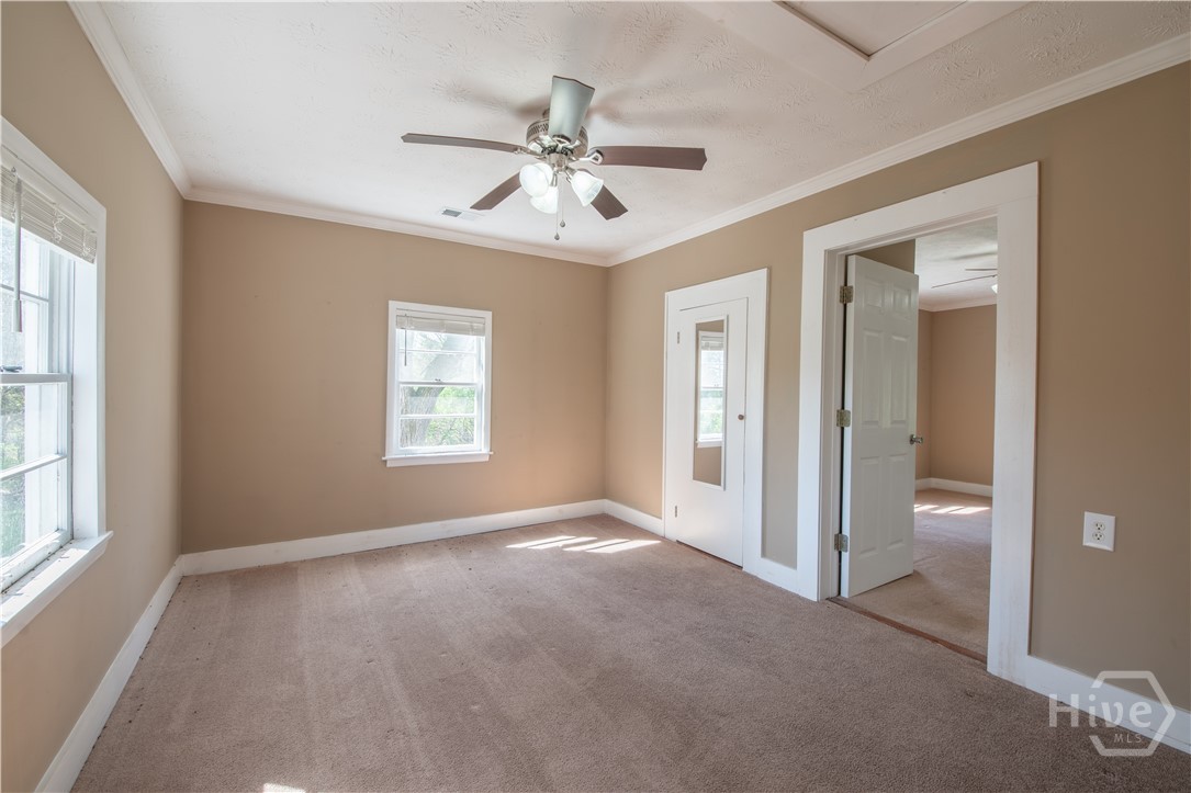 1080 Belmont Road Athens, GA 30605 - Photo 10 of 27 Bedroom 1 (Front Bedroom) and Closet Access to Back Bedroom