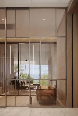 a bathroom with a shower and a tub