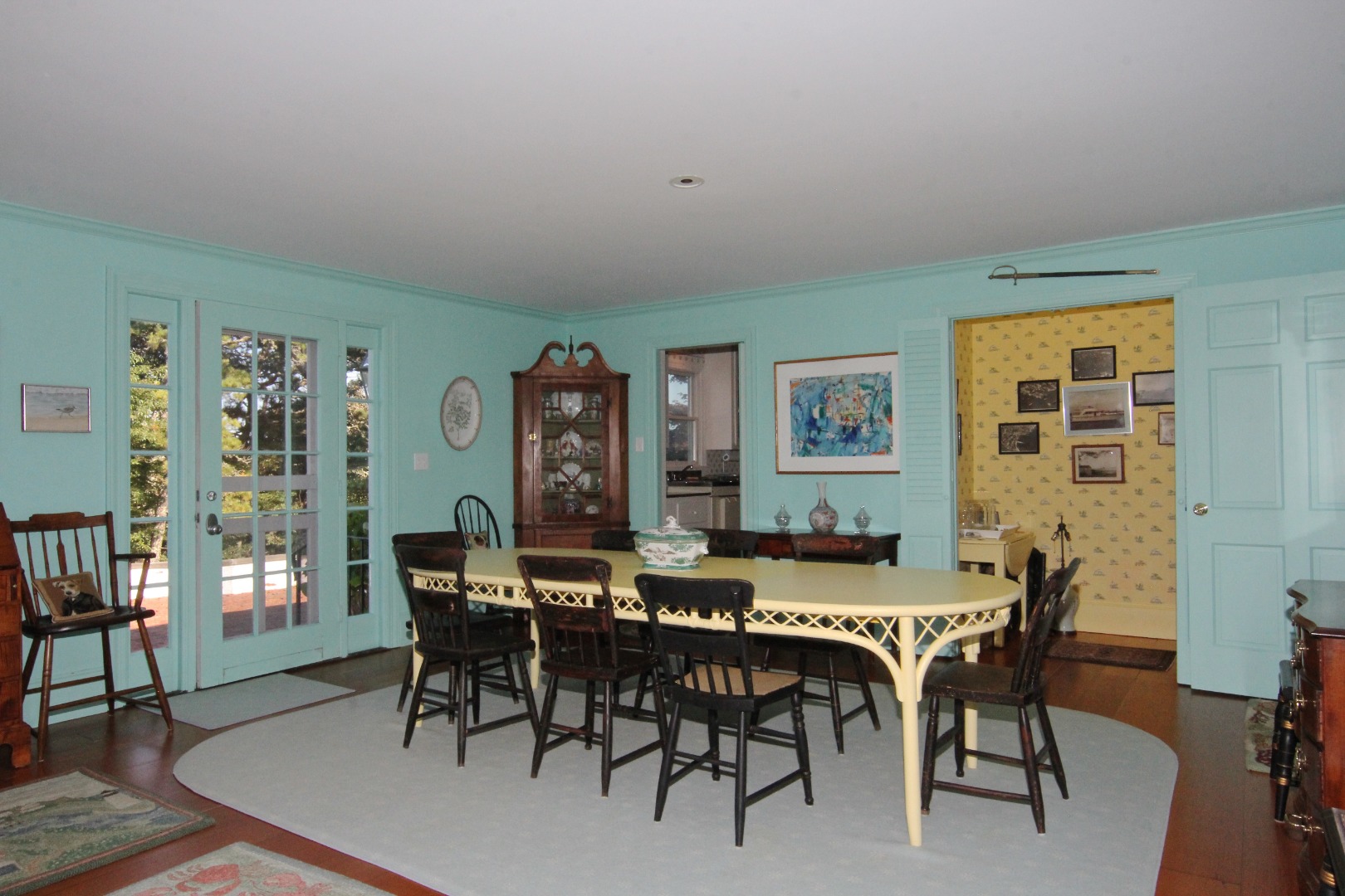 7 Green Hollow Road Edgartown, MA 02539 - Photo 14 of 53 a view of a dining room with furniture window and wooden floor