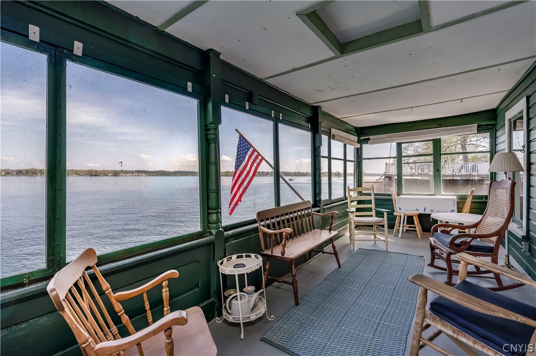 43270 County Rte 100 Wellesley Island, NY 13640 - Photo 22 of 49 Main level - enclosed porch overlooking the water