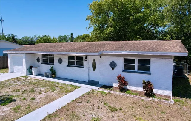 a view of a house with a patio