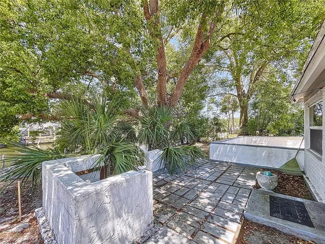 a view of a couches in the backyard