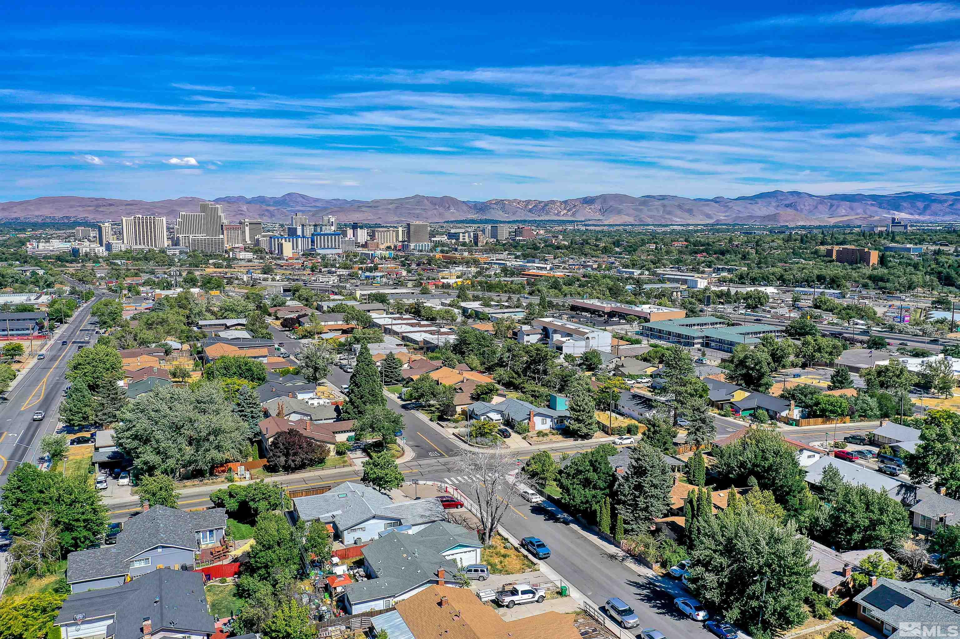 1730 West 6th Street Reno, NV 89503 - Photo 25 of 25 an aerial view of a city with lots of residential buildings