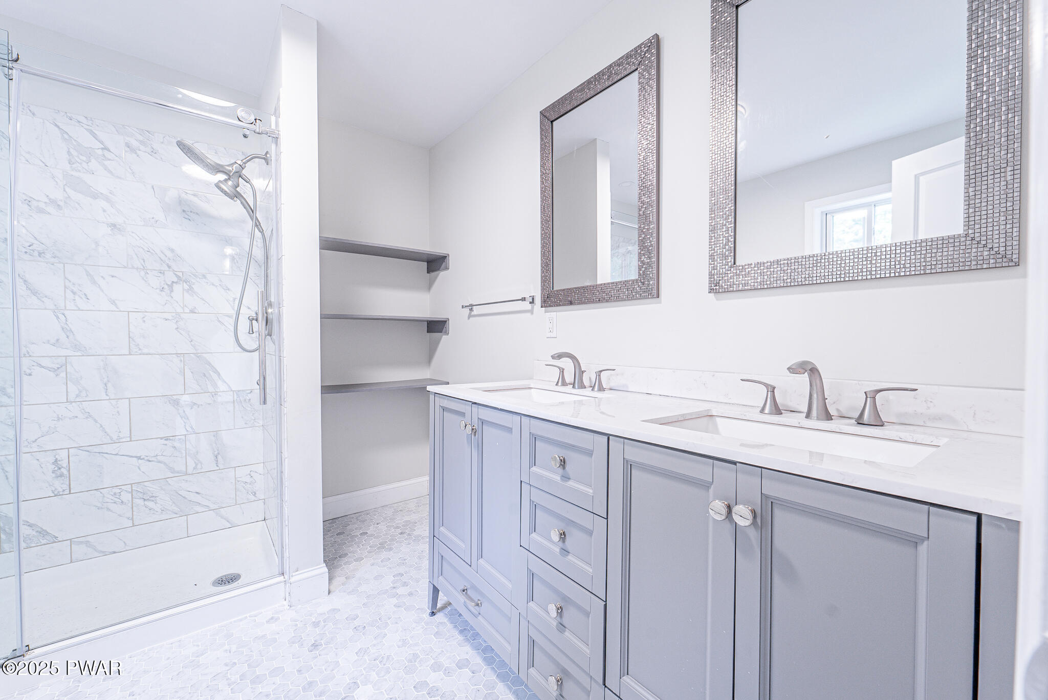 153 Hatton Road Hawley, PA 18428 - Photo 15 of 38 a spacious bathroom with a granite countertop sink mirror and