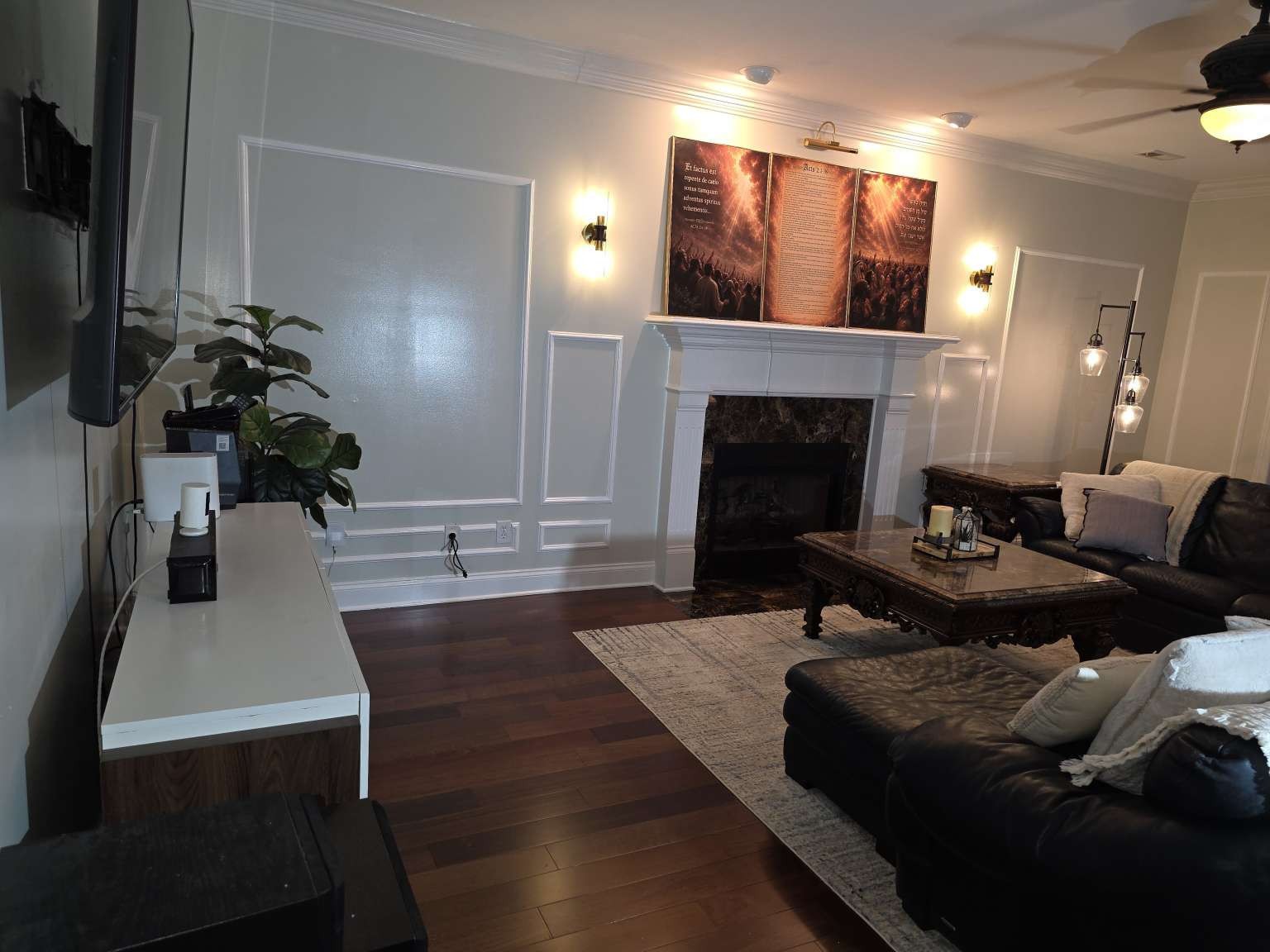 159 Clover Ridge Drive Madison, AL 35758 - Photo 13 of 69 a living room with furniture and a fireplace