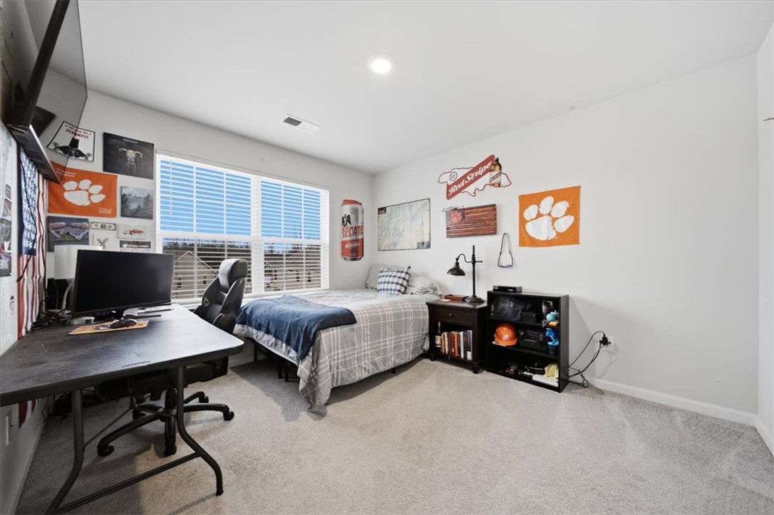 455 Bee Cv Way Pendleton, SC 29670 - Photo 19 of 46 This spacious bedroom offers ample natural light and plush carpeting for comfort.