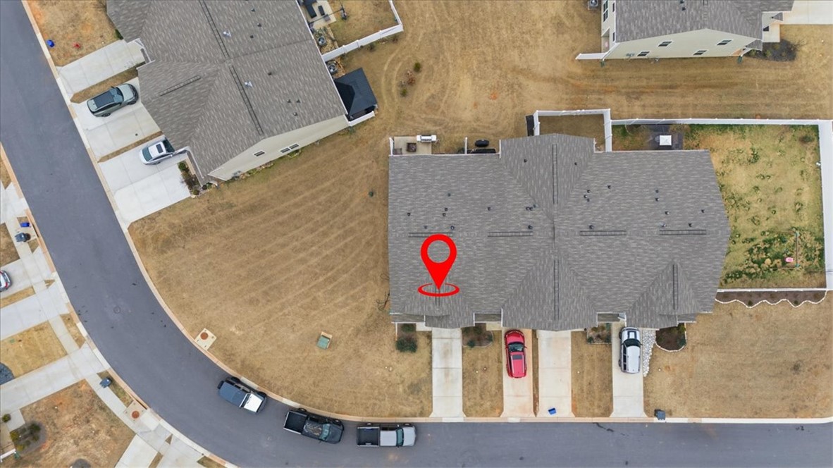 455 Bee Cv Way Pendleton, SC 29670 - Photo 34 of 46 An aerial perspective showcases a residential property with ample outdoor space and convenient parking.