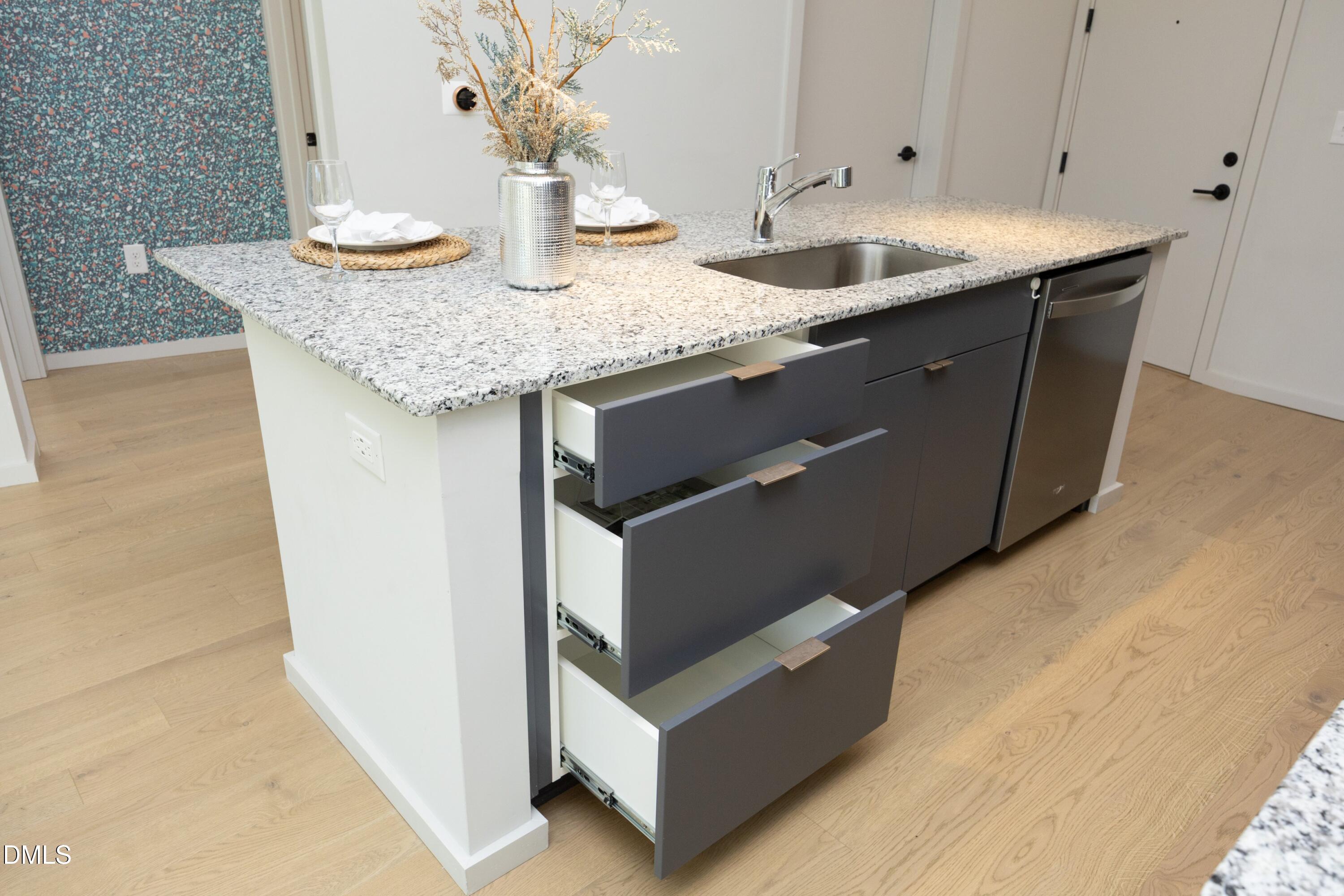 600 South Duke Street, Unit 26 Durham, NC 27701 - Photo 11 of 35 a bathroom with a granite countertop sink and a mirror