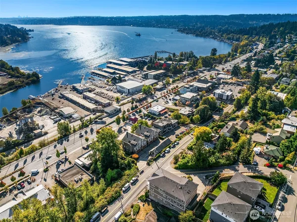 an aerial view of multiple house