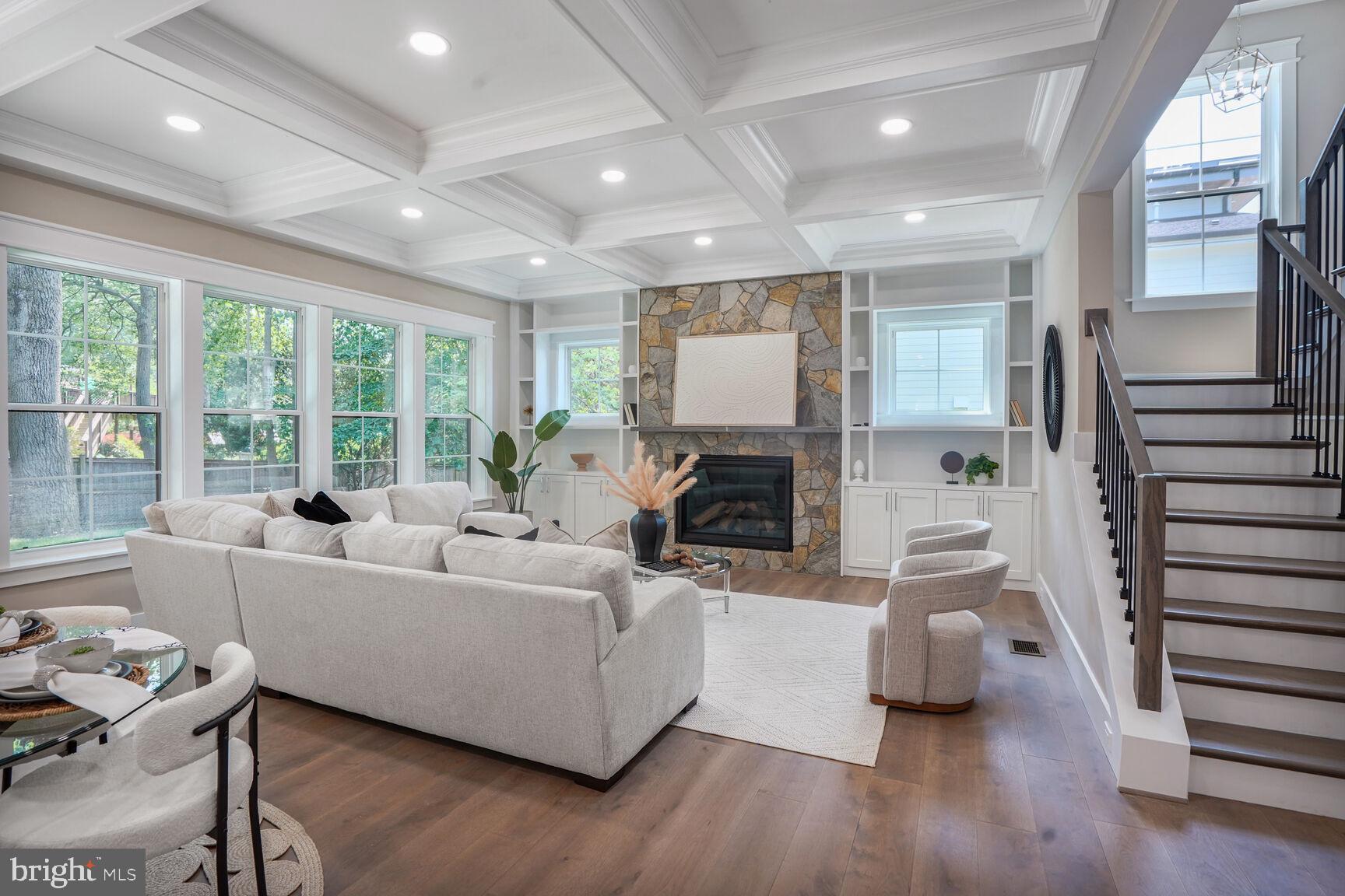 504 Kingsley Road Southwest Vienna, VA 22180 - Photo 22 of 148 Living Room - Recess Lights & Cozy Gas Fireplace!