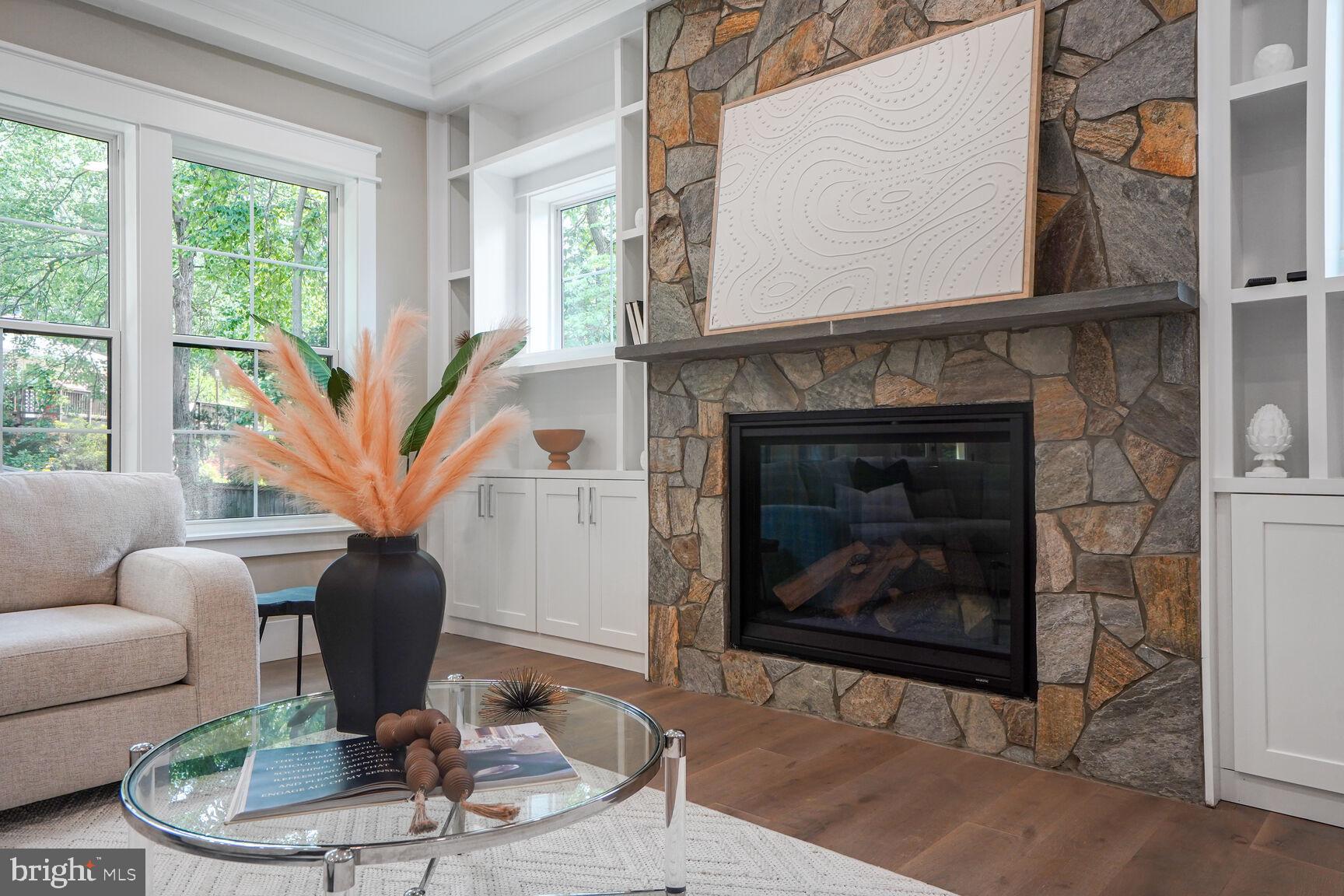 504 Kingsley Road Southwest Vienna, VA 22180 - Photo 23 of 148 Gorgeous Stone Fireplace in Living Room!