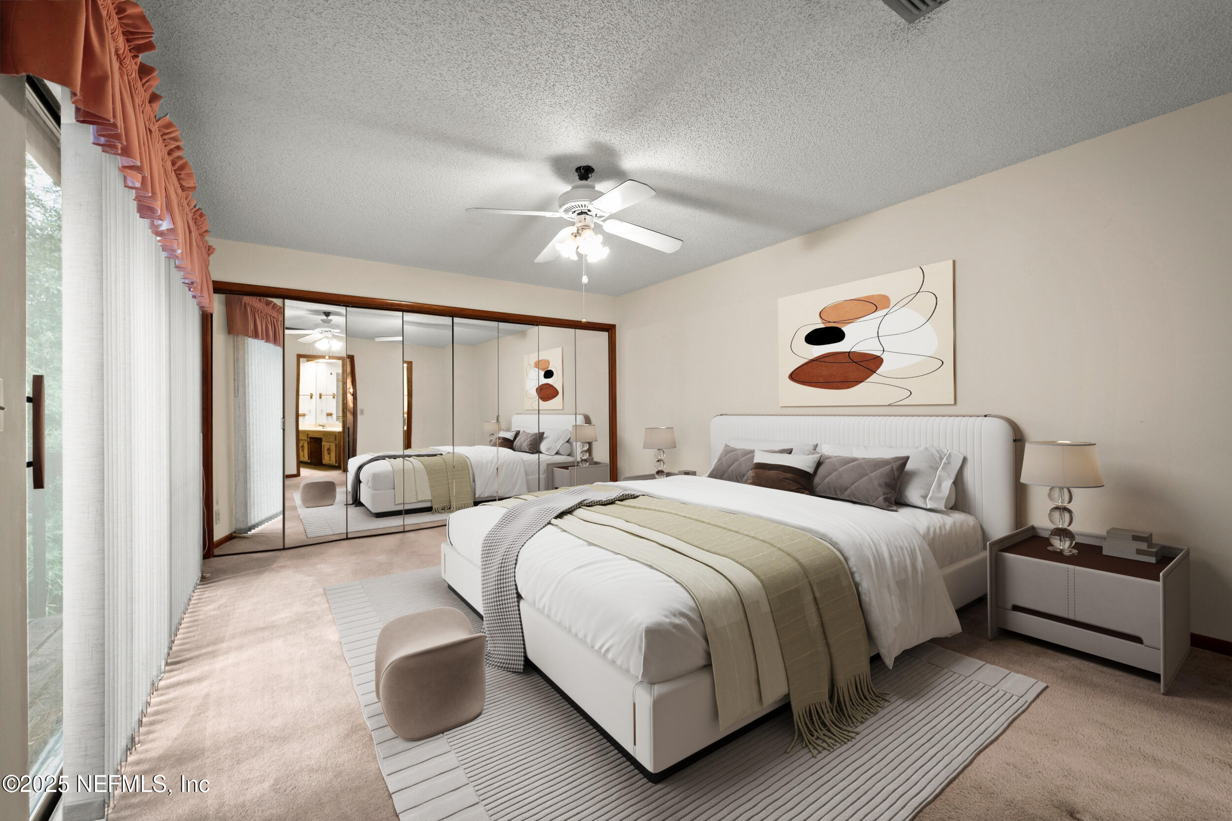 10349 Big Tree Terrace Jacksonville, FL 32257 - Photo 28 of 35 a bedroom with bed and a chandelier