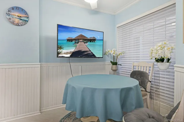 a living room with furniture and decor