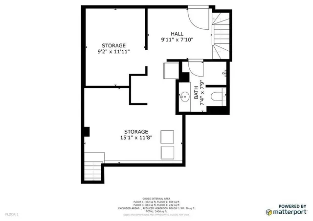 a picture of a park with an bench