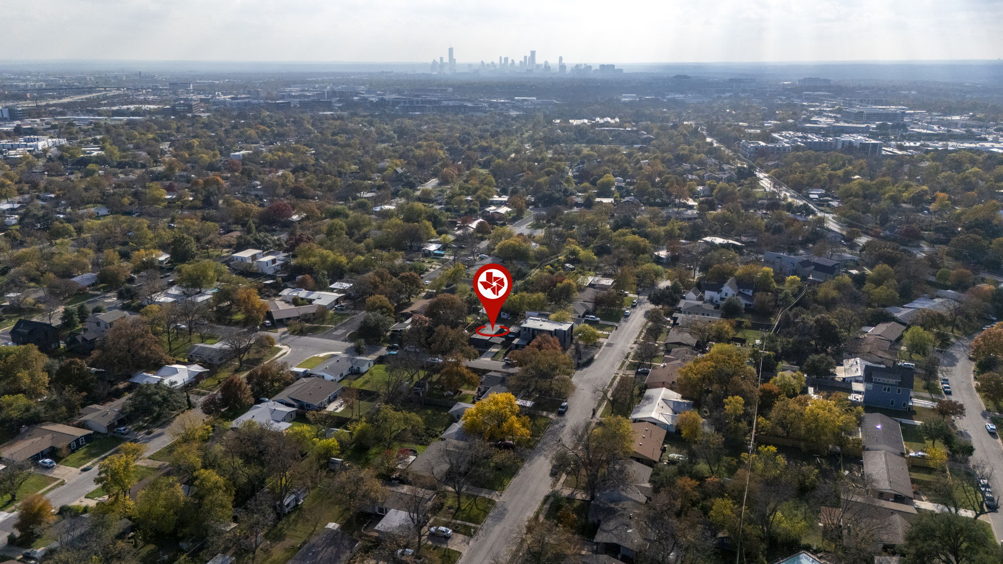 7525 Delafield Lane, Unit B Austin, TX 78752 - Photo 37 of 37 an aerial view of multiple house