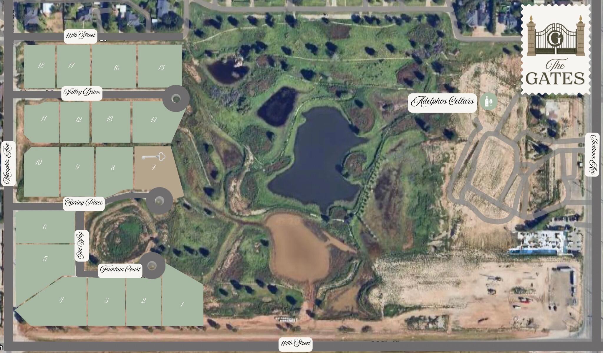 an aerial view of a highlighted house