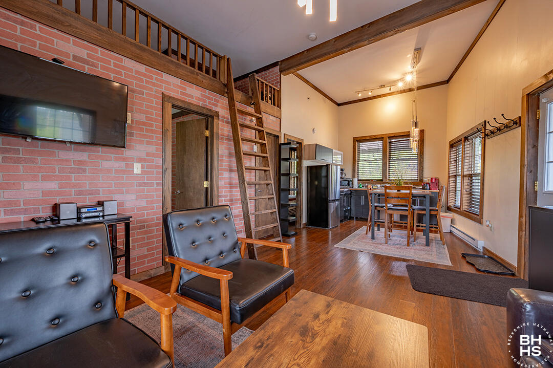 6143 Sentinel Road, Unit # 7 Lake Placid, NY 12946 - Photo 1 of 18 Downhill7Condo_LivingRoom_To_Kitchen