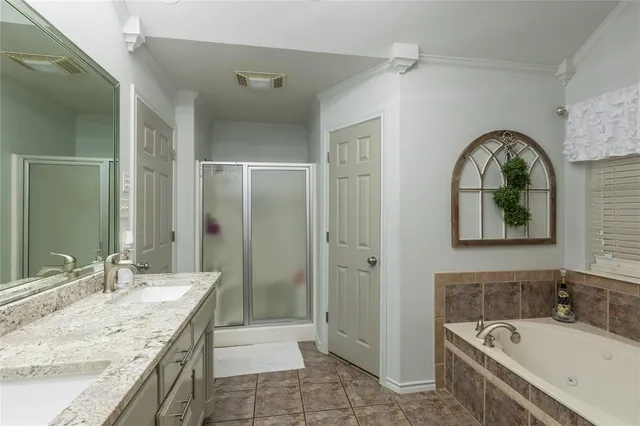 a view of a lake with a yard