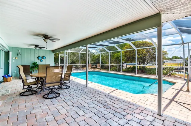 a view of outdoor space with seating area