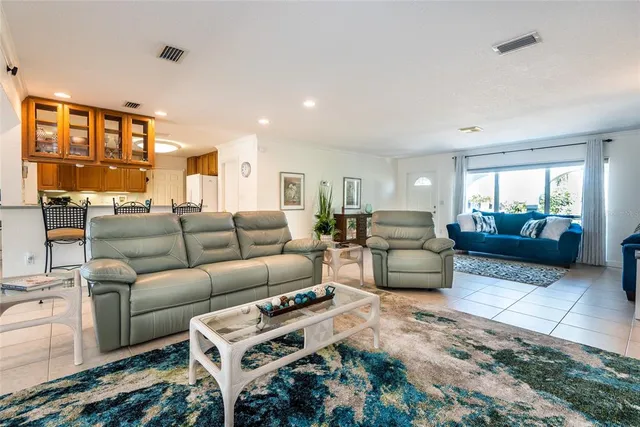 a living room with furniture and a couch