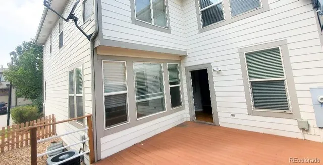 a view of a house with a large window