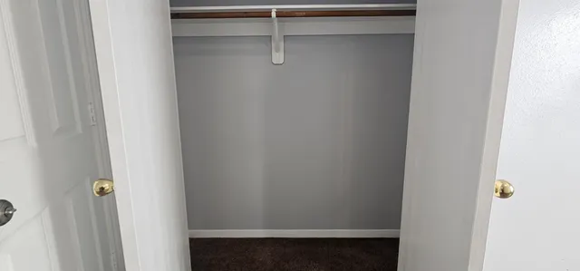 a close view of closet