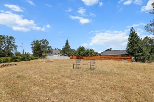 a view of an outdoor space and a yard