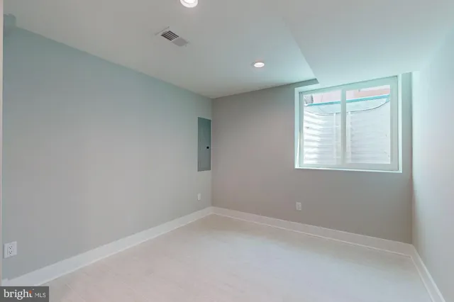 an empty room with a window