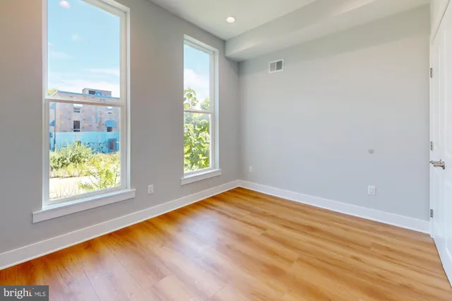 an empty room with window