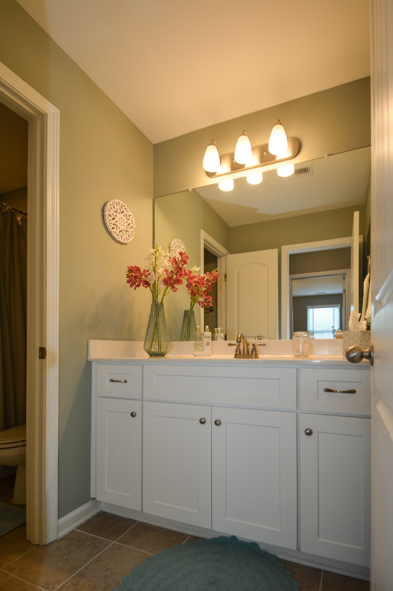 2293 Cason Lane Murfreesboro, TN 37128 - Photo 22 of 32 a bathroom with a sink vanity and a mirror
