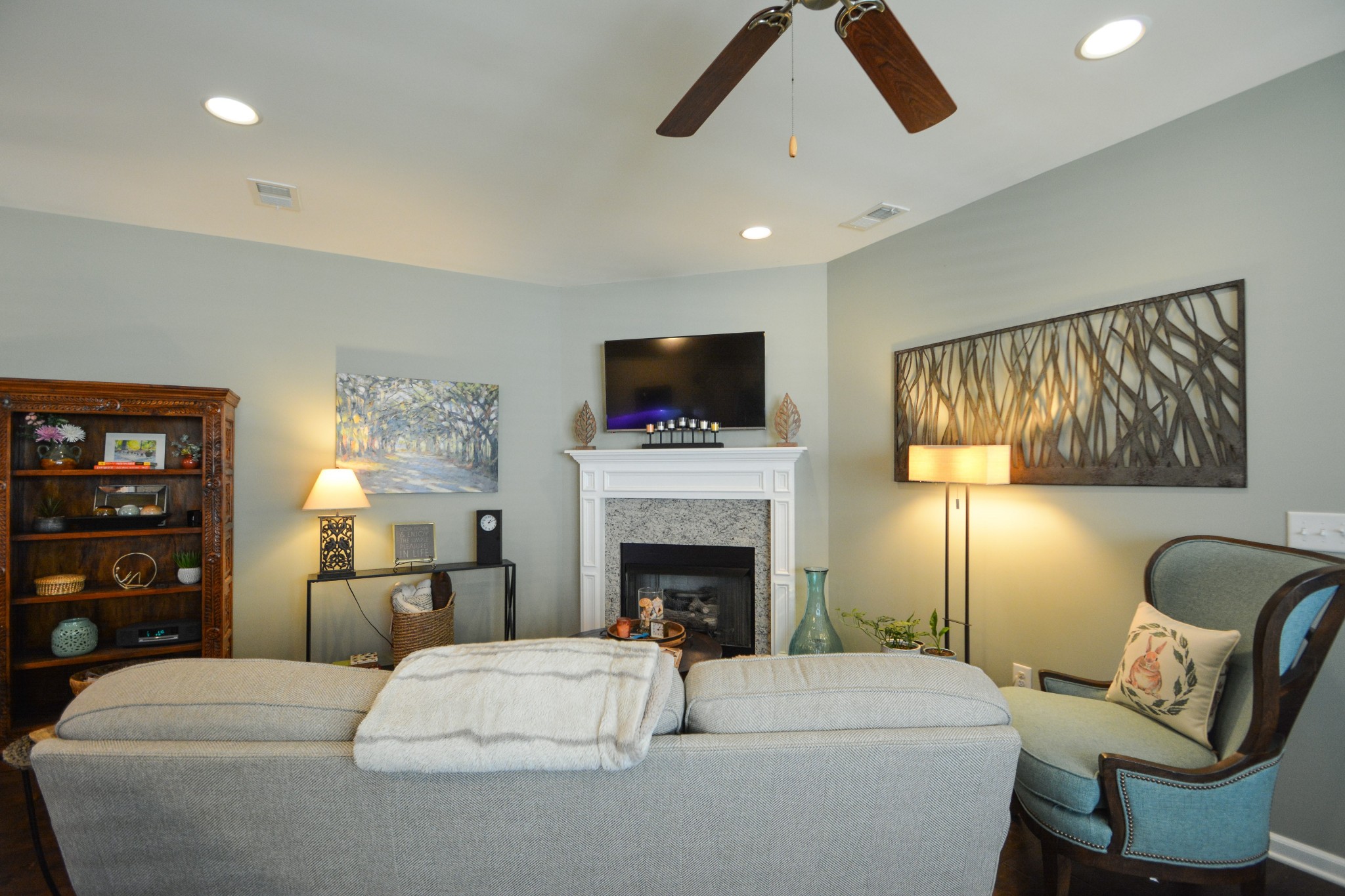 2293 Cason Lane Murfreesboro, TN 37128 - Photo 6 of 32 a living room with furniture and a fireplace