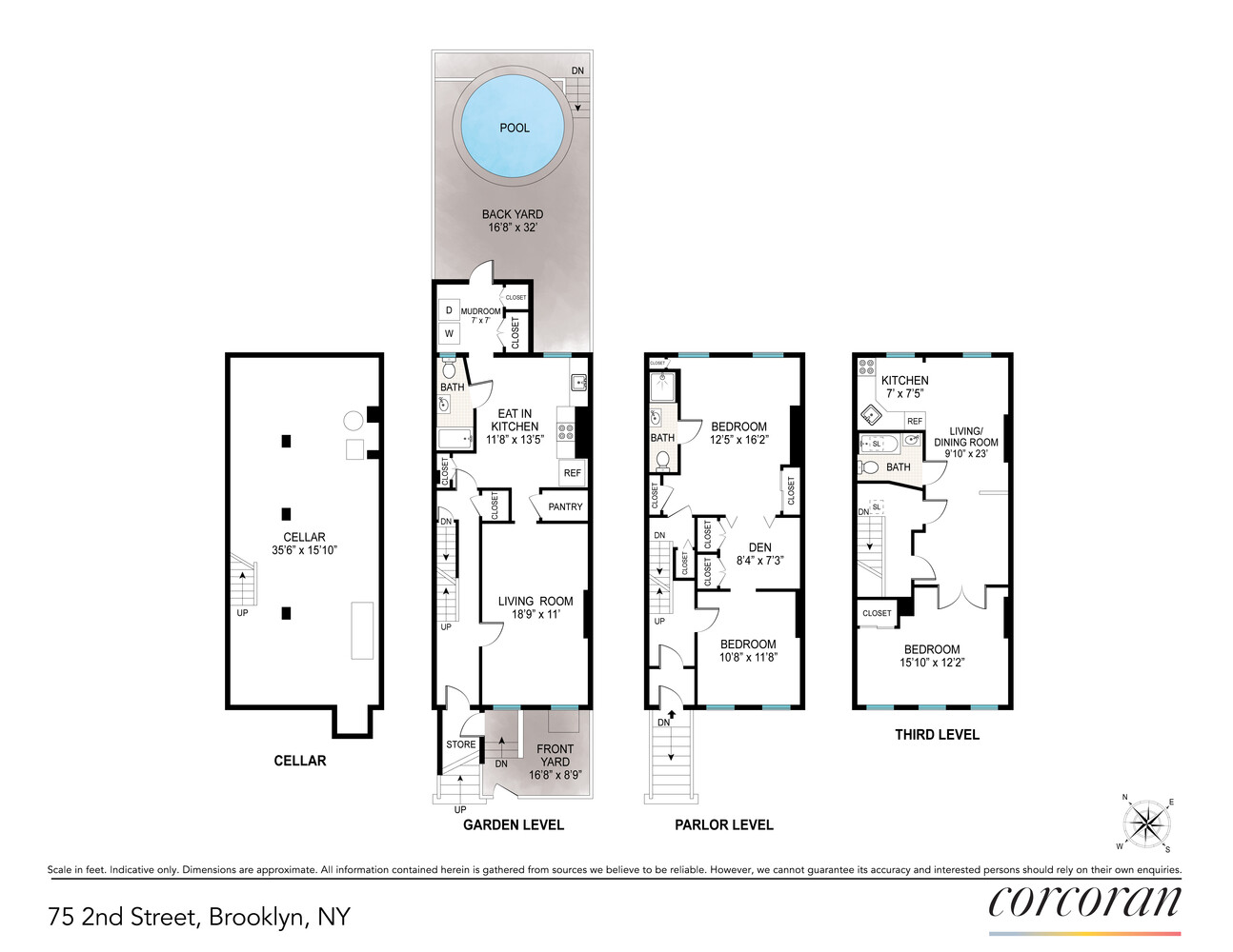 75 2nd Street Brooklyn, NY 11231 - Photo 14 of 14 a black and white photo of a living room