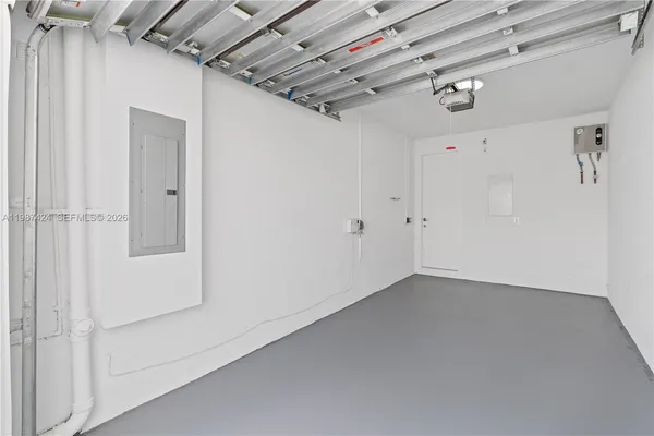 a view of a hallway with closet