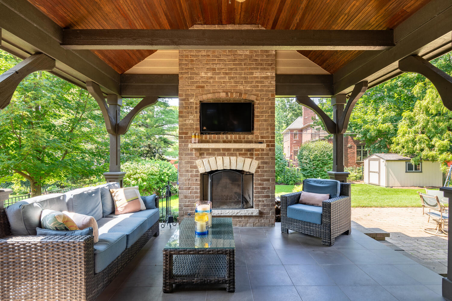 833 Wellner Road Naperville, IL 60540 - Photo 19 of 59 a living room with furniture and a fireplace