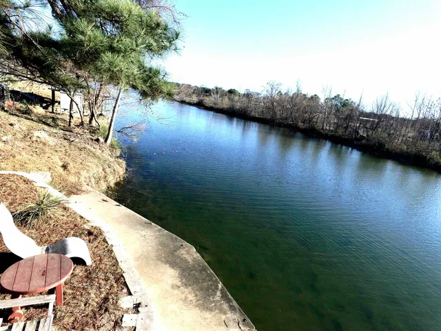 a view of lake from a mountain