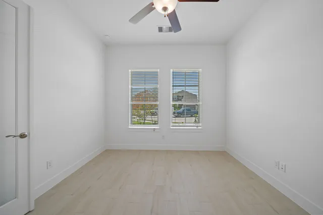 an empty room with a window