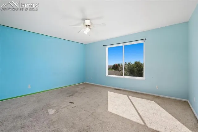 an empty room with a window