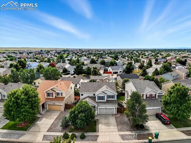 an aerial view of a city