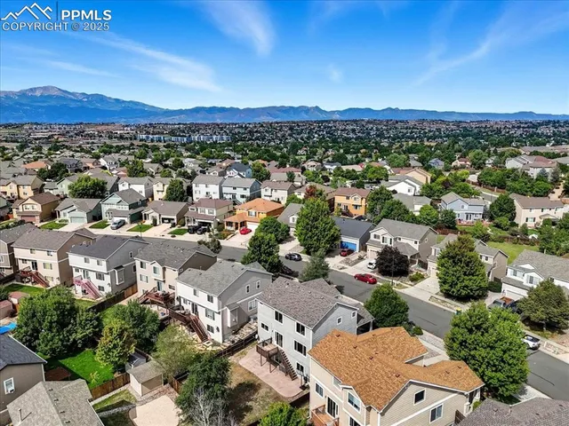 an aerial view of a city