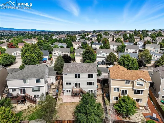 an aerial view of multiple house