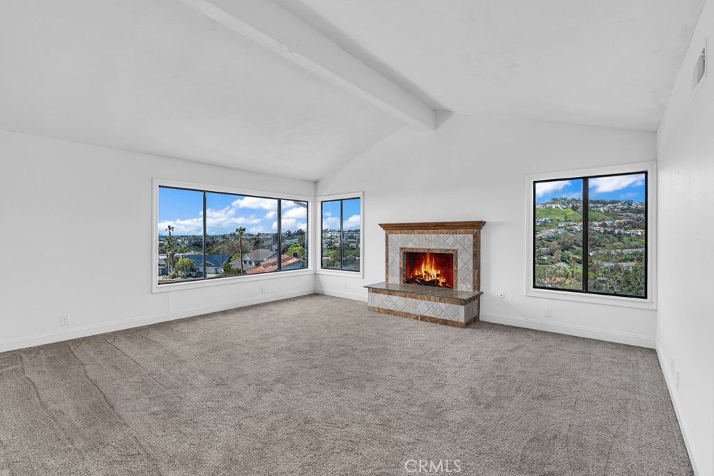 523 Calle Baranda San Clemente, CA 92673 - Photo 19 of 39 a view of an empty room with a fireplace and a window