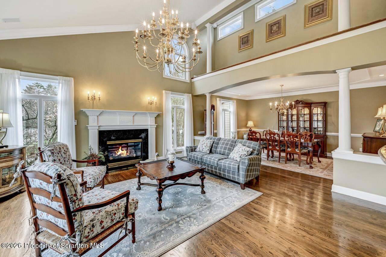 747 Greens Dallas, PA 18612 - Photo 14 of 98 a living room with furniture and a fireplace