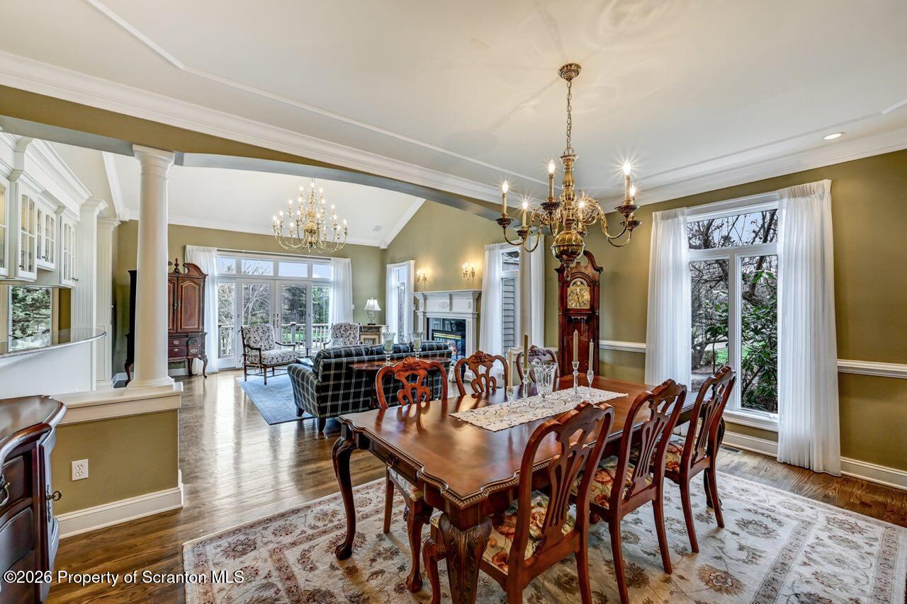 747 Greens Dallas, PA 18612 - Photo 32 of 98 a view of a dining room with furniture window and wooden floor