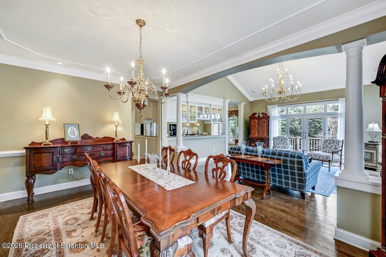747 Greens Dallas, PA 18612 - Photo 33 of 98 a view of a dining room with furniture window and wooden floor